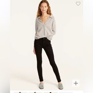 9" mid-rise stretchy toothpick jean in new black